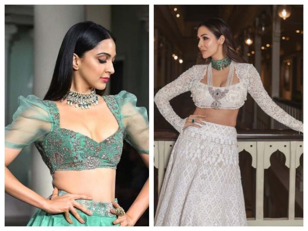 Sheer Sleeves Lehenga Blouses