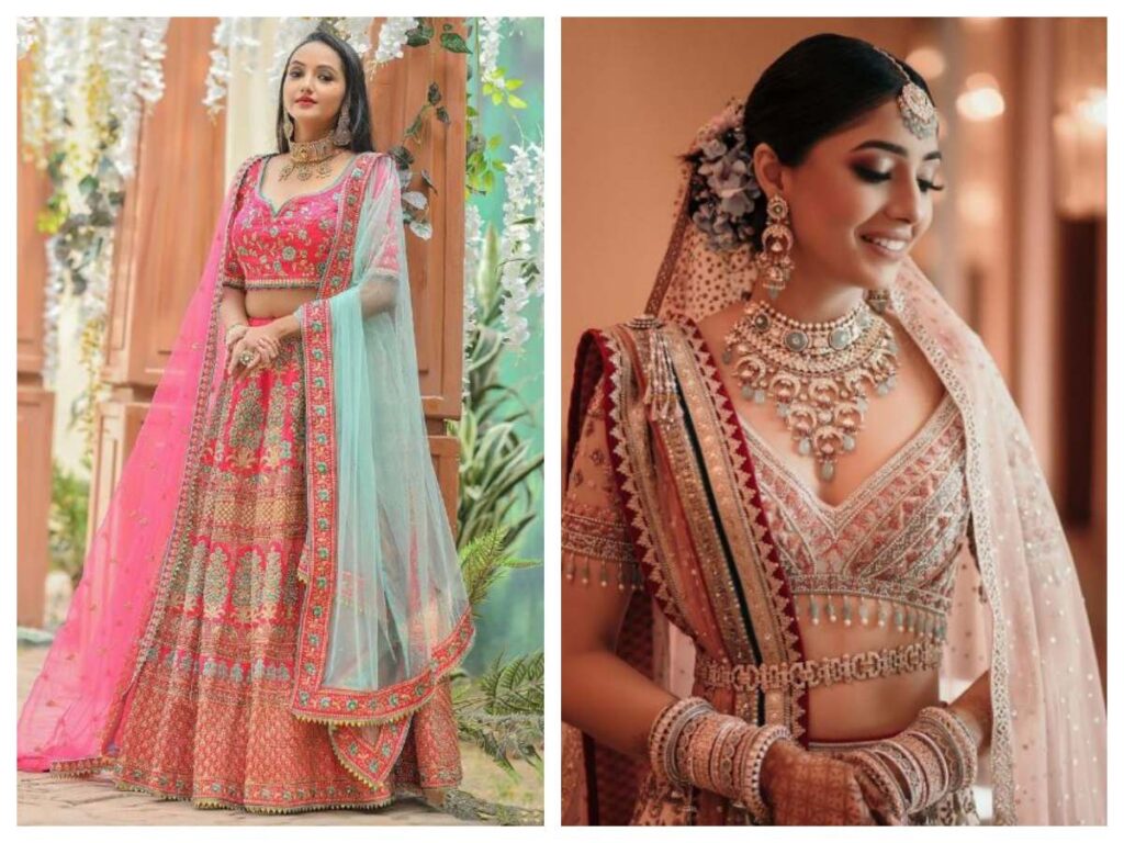 Dupatta Style on Designer Lehenga