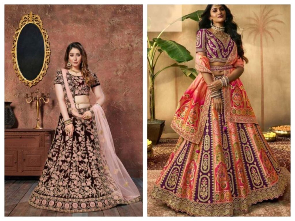 Embroidery Work on Designer Lehenga