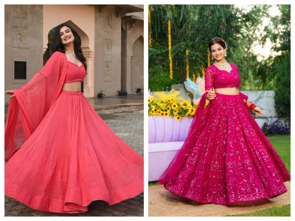 Georgette Lehengas