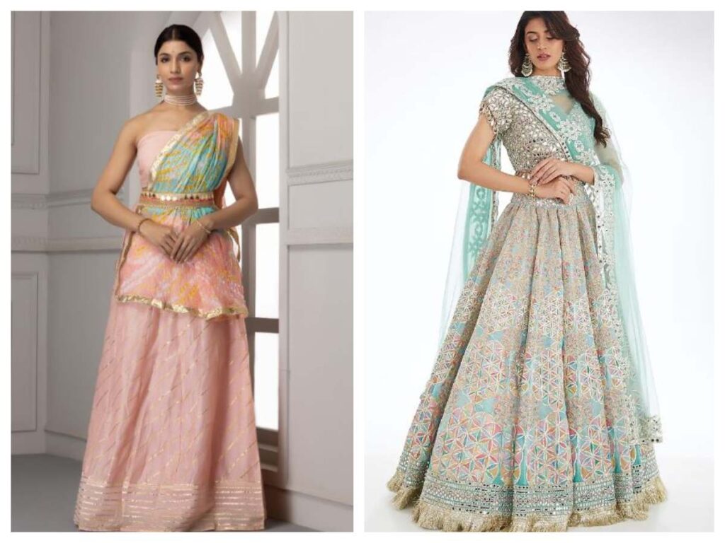 Pastel Chanderi Lehengas